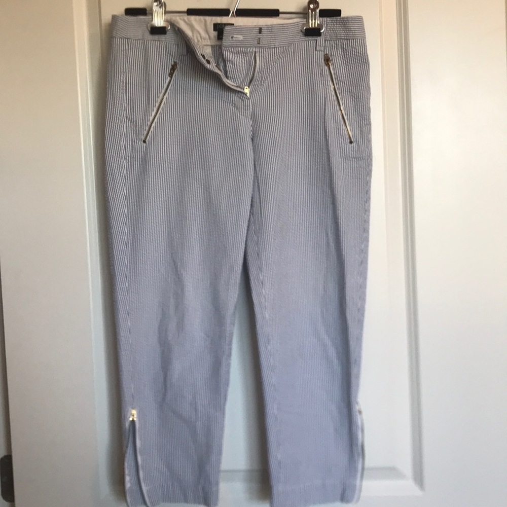 J Crew Striped Capris